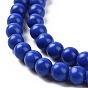 Lapis-lazuli naturel teints brins de perles rondes