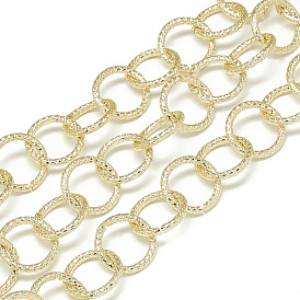 Unwelded Aluminum Rolo Chains, Belcher Chain, Textured