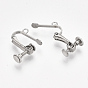 304 Stainless Steel Screw Clip Earring Converter, Spiral Ear Clip, for Non-Pierced Ears, with Loop