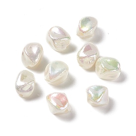 Abalorios de acrílico opacos, perlas de imitación, color de ab, pepitas