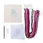 DIY Embroidered Making Kit, Including Linen Cloth, Cotton Thread, Water Erasable Pen Refills, Iron Needle