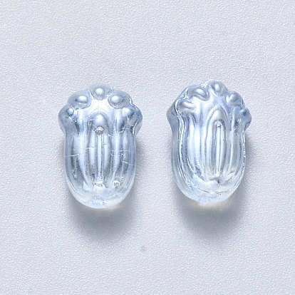 Perles de verre peintes par pulvérisation transparent, pakchoi