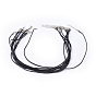 Jewelry Necklace Cord, PVC Cord, Black, Platinum Color Iron Clasp and adjustable chain