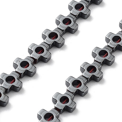 Synthetic Non-Magnetic Hematite Beads Strands, Cross
