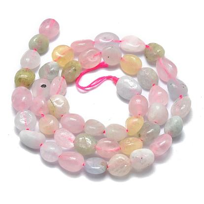 Chapelets de perles morganite naturelles  , pierre tombée, pierre tombée, nuggets