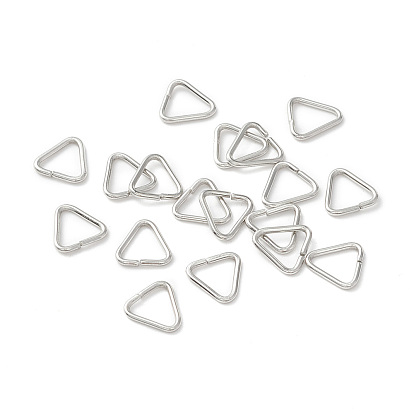 201 anillo de unión triangular de acero inoxidable, cierres de hebilla, conector de enlace rápido, apto para cuentas perforadas superiores, cincha, bolsas de flejes