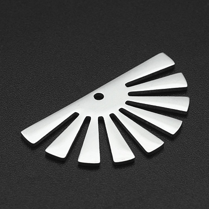 Placage ionique (ip) 201 pendentifs en acier inoxydable, fan, Coupe au laser