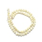 Perles naturelles de coquillages blancs, brins de perles en nacre, ronde, facette