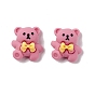 Bear with Bowknot Opaque Resin Cabochons