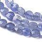 Natural Tanzanite Beads Strands, Faceted, Flat Round