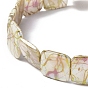 Drawbench Style Natural Freshwater Shell Beads Strands, AB Color Plated, Square