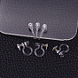 Plastic Clip-on Earring Findings, with Rhinestone
