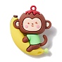 PVC Plastic Cartoon Pendants, Monkey with Banana