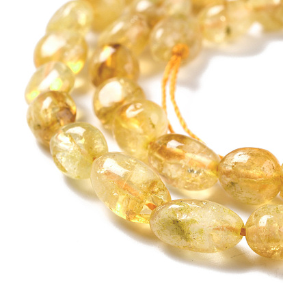 Natural Citrine Beads Strands, Nuggets, Tumbled Stone, Dyed