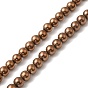 Electroplate Synthetic Magnetic Hematite Beads Strands, Round