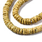 Natural Sea Shell Beads Strands, Dyed, Flat Round/Disc, Heishi Beads