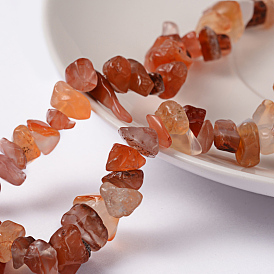 Natural Carnelian Chips Beads Strands, Dyed