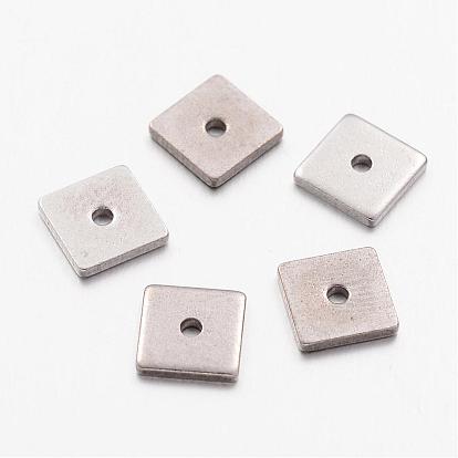 304 Stainless Steel Spacer Beads, Square