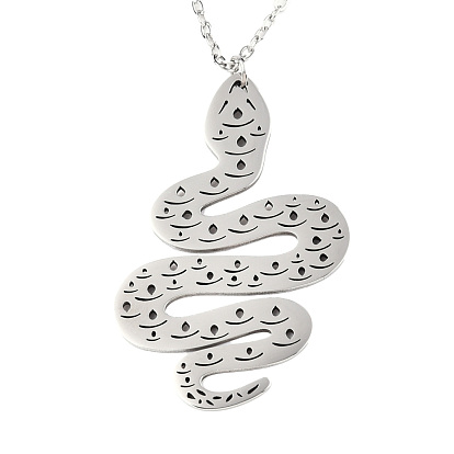 201 pendentifs en acier inoxydable, avec des chaînes câblées, serpent