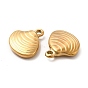 Ion Plating(IP) 304 Stainless Steel Pendants, Shell Charm