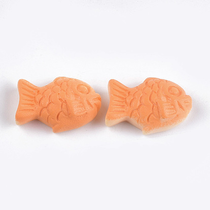 Resin Decoden Cabochons, Fish Biscuits, Imitation Food