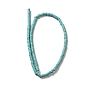 Synthetic Turquoise Dyed Beads Strands, Heishi Beads, Flat Round/Disc