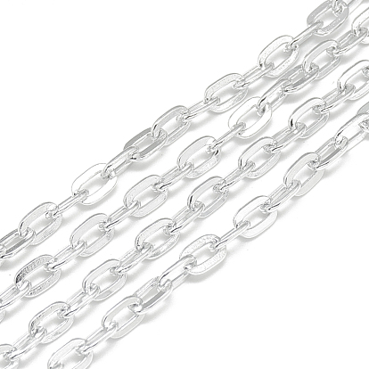 Aluminum Cable Chains, Unwelded, Flat Oval