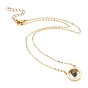 Teardrop Gemstone Pendant Necklaces, with Brass Pendants & Cable Chains, 304 Stainless Steel Lobster Claw Clasps, Golden