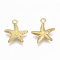 Brass Pendants, Nickel Free, Starfish/Sea Stars