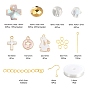DIY Easter Themed Earring Making Kits, Including  Glass Beads & Charms, Alloy Enamel Pendants, Iron Earring Hooks & End Chain & Jump Ring, Brass Pins, Elastic Crystal Thread