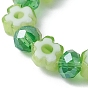 Bagues extensibles en perles de verre pour femmes, fleur