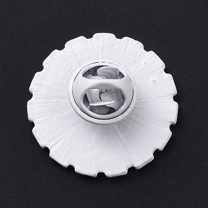 Eye With Tear Enamel Pin, Silver Alloy Flat Round Brooch for Backpack Clothes