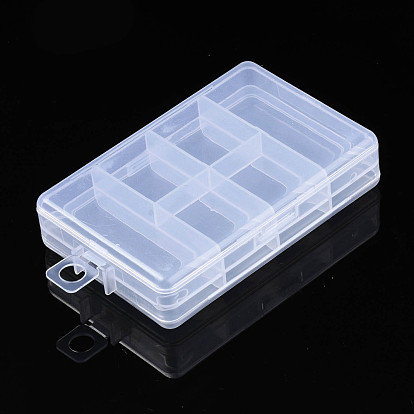 2-Layer Rectangle Polypropylene(PP) Bead Storage Containers, with Hinged Lid and 12 Grids, for Jewelry Small Accessories, Cuboid