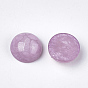 Glitter Resin Cabochons, Crackle Style, Half Round