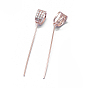 925 Sterling Silver Pinch Bails, with Cubic Zircon