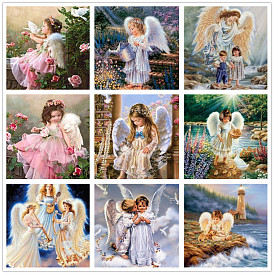 Наборы алмазной живописи ангела и феи своими руками, включая стразы из смолы, алмазная липкая ручка, поднос тарелка и клей глина