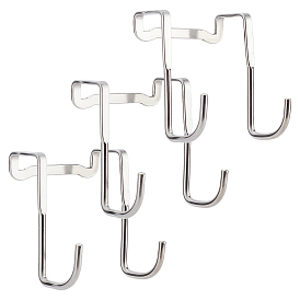 Gorgecraft 3Pcs Double S Hook 304 Stainless Steel Wall Hooks, Wall Decorations Ornaments, Coat Towel Hooks
