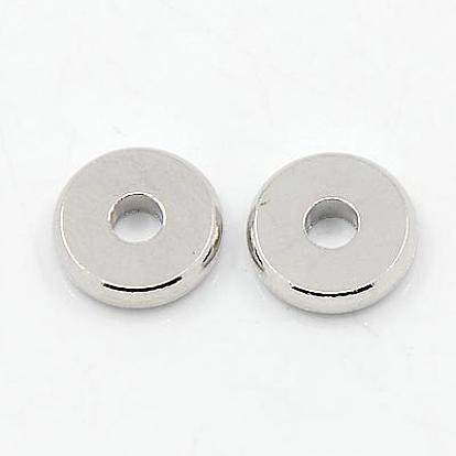 Brass Spacer Beads, Disc, Disk Beads, 10x2.5mm, Hole: 3mm
