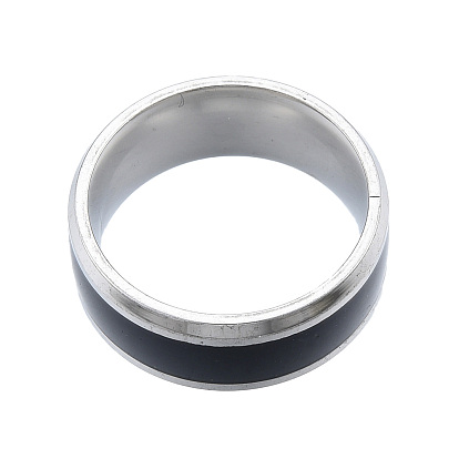 201 Stainless Steel Fahrenheit Scale Pattern Finger Ring for Women