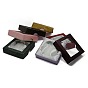 En forma de cuadrados de pvc cajas brazalete pulsera de satén de cartón para el embalaje de regalo, 90x90x24 mm
