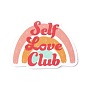 Self Love Club Theme Waterproof Self Adhesive Paper Stickers, for Suitcase, Skateboard, Refrigerator, Helmet, Mobile Phone Shell, Colorful