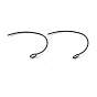 316 Surgical Stainless Steel Earring Hooks, with Vertical Loop