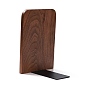 Soportes de exhibición de sujetalibros de madera antideslizante, Tapón de madera resistente para libros de escritorio para estantes, día del Maestro, Rectángulo