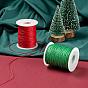 2 скрутите красные и зеленые вощеные хлопковые шнуры., для рождественского тематического украшения