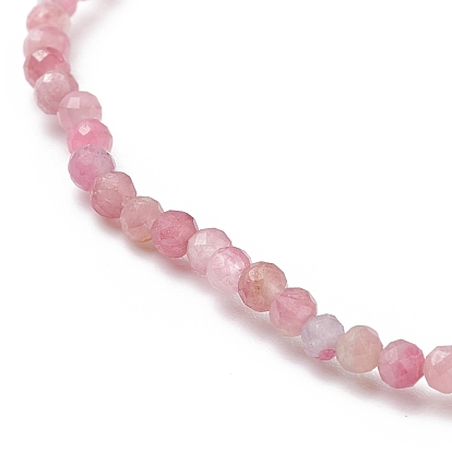 Bracelet extensible en perles de pierres précieuses naturelles pour femme