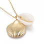 304 Stainless Steel Pendant Necklaces, with Natural Cowrie Shell, Shell