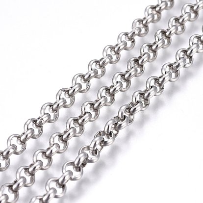 304 inoxydable chaînes rolo en acier, chaîne belcher, non soudée