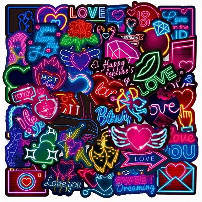 Valentine's Day Themed PVC Waterproof Sticker, Self-adhesive Decals for Water Bottles, Laptop, Luggage, Cup, Computer, Mobile Phone, Skateboard, Guitar Stickers