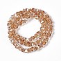 Transparent Electroplate Glass Beads Strands, Pearl Luster Plated, Faceted, Bowknot