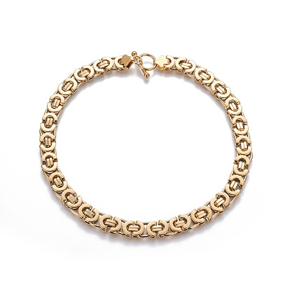 304 définit bijoux en acier inoxydable, bracelets et colliers byzantins